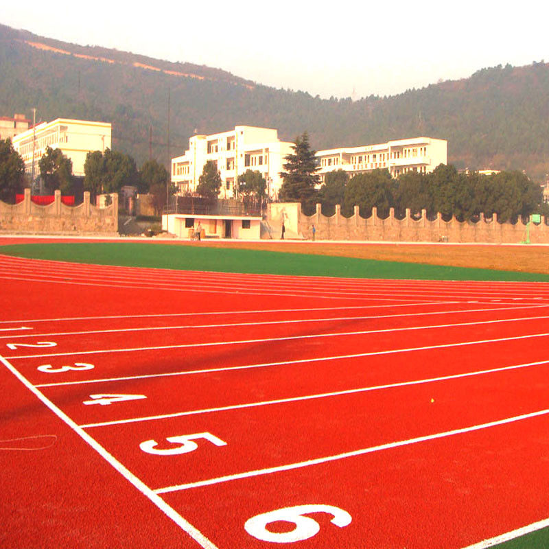 Non Toxic Rubber Athletic Track , 11mm Prefabricated Running Track